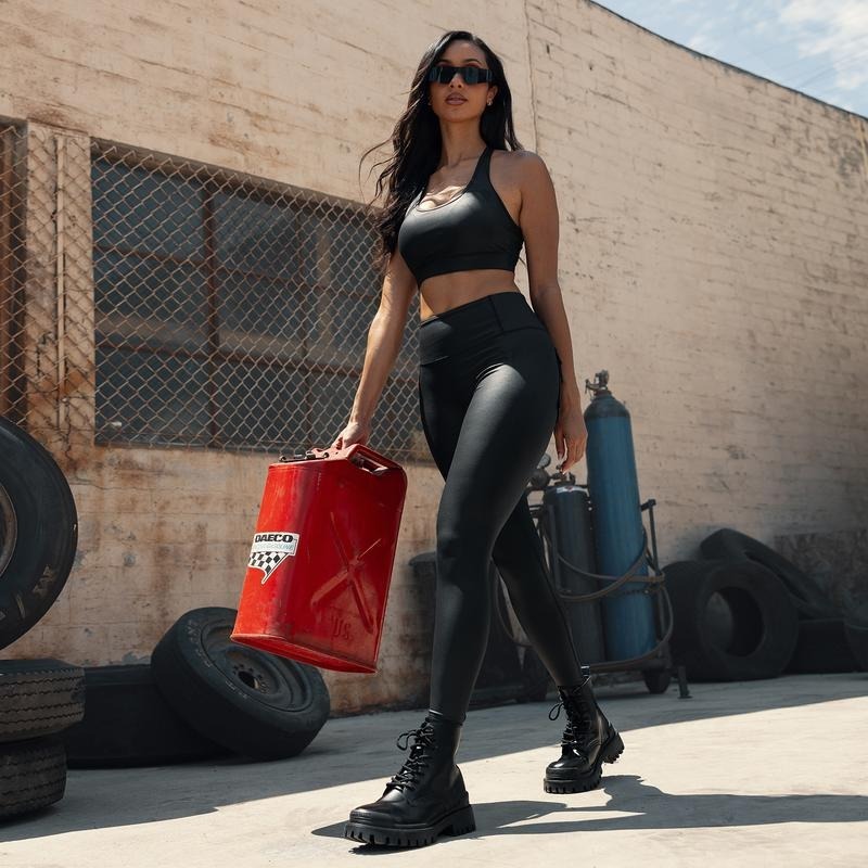 Vibecurve® Women’s Faux Leather Cargo Leggings