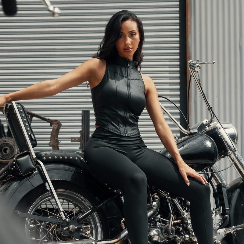 Vibecurve® Women’s Faux Leather Cargo Leggings