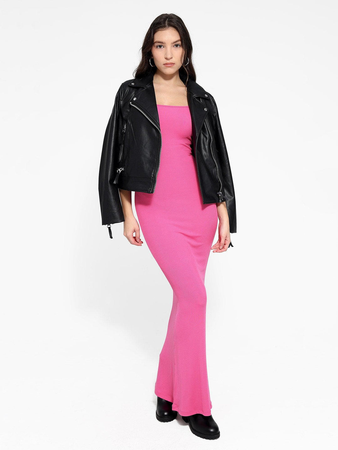 Vibecurve® Ribbed Modal Built-In Shapewear Dresses