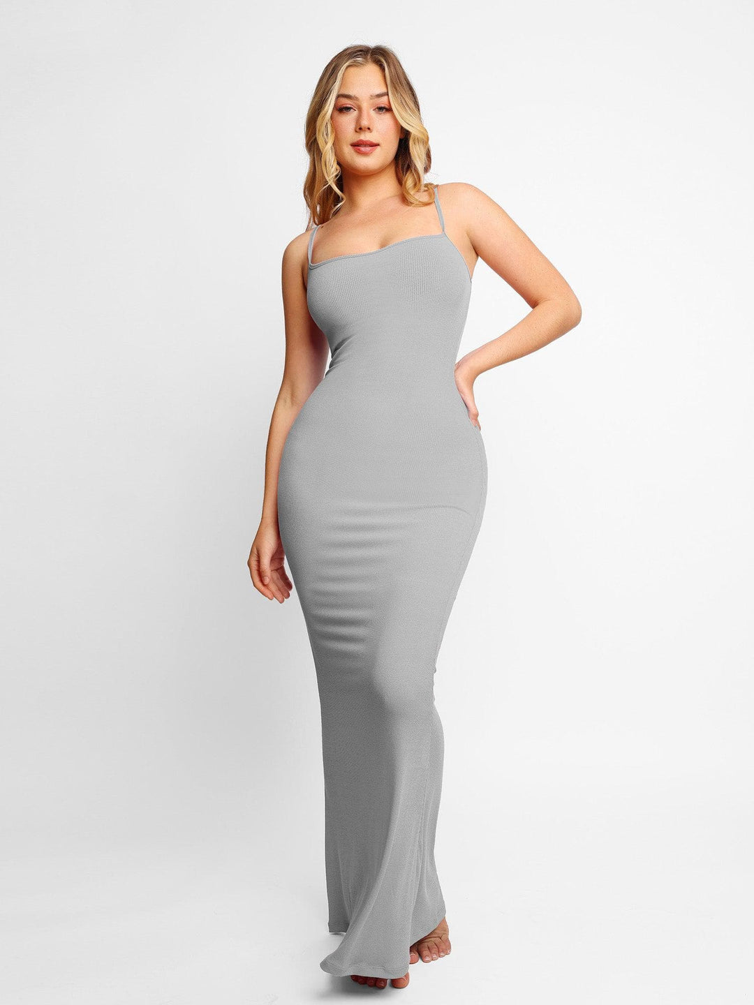 Vibecurve® Ribbed Modal Built-In Shapewear Dresses
