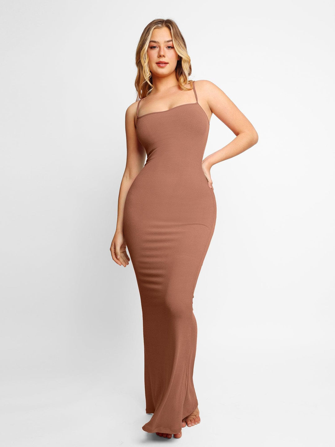 Vibecurve® Ribbed Modal Built-In Shapewear Dresses