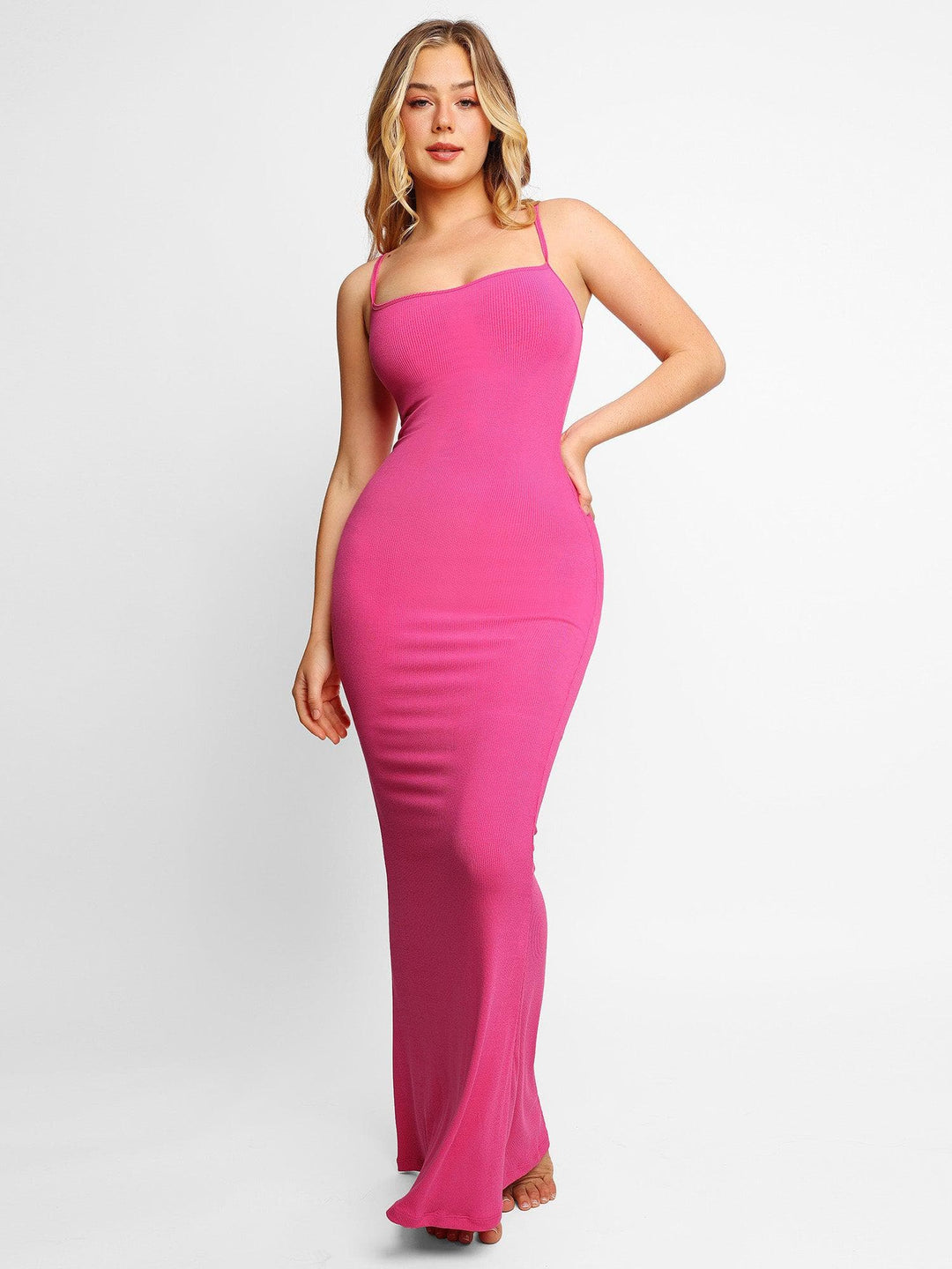 Vibecurve® Ribbed Modal Built-In Shapewear Dresses