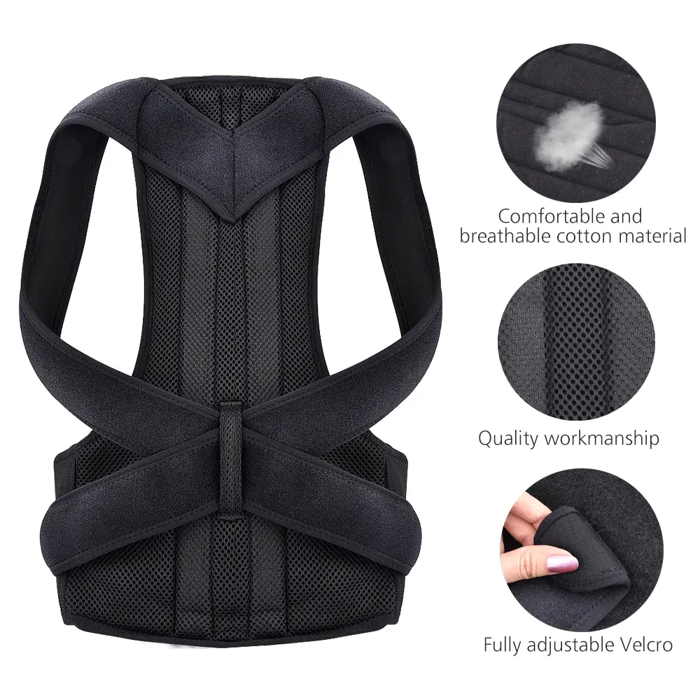 Vibecurve® Breathable Mesh Back Brace for Posture Correction, Pain Relief, and Spinal Alignment