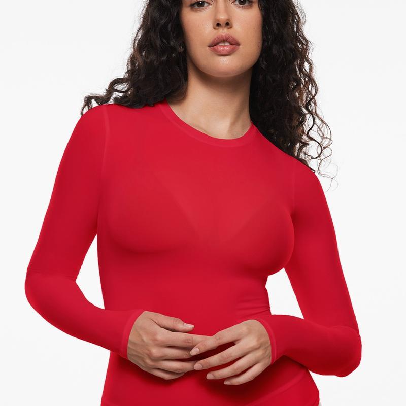 Vibecurve® Soft Single-Layer Basic Long Sleeve Shirts