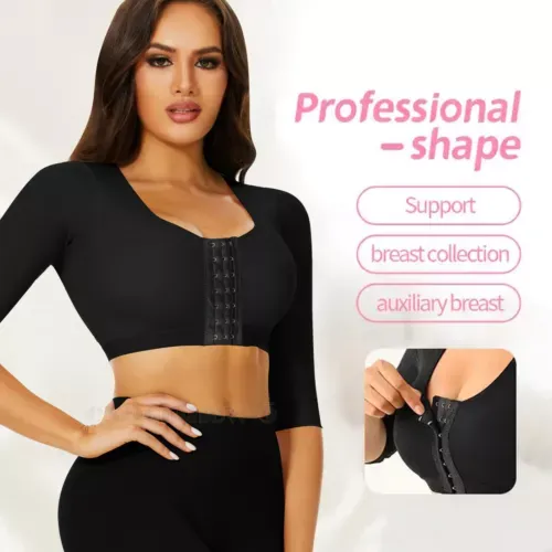 Vibecurve® Womens Post Surgery Arm Lipo Compression Arm Shaper Sleeves Full Coverage Bra