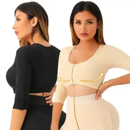 Vibecurve® Womens Post Surgery Arm Lipo Compression Arm Shaper Sleeves Full Coverage Bra