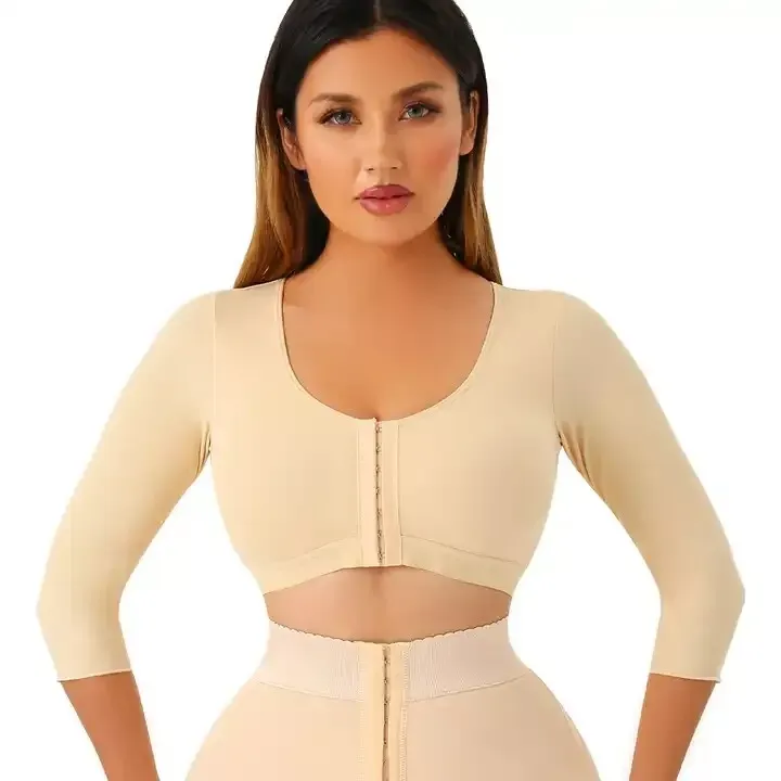 Vibecurve® Womens Post Surgery Arm Lipo Compression Arm Shaper Sleeves Full Coverage Bra