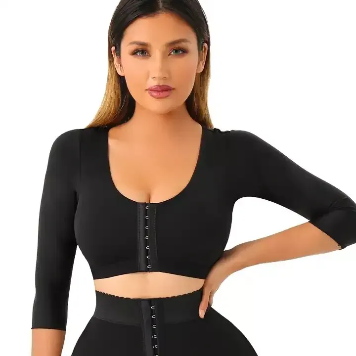 Vibecurve® Womens Post Surgery Arm Lipo Compression Arm Shaper Sleeves Full Coverage Bra