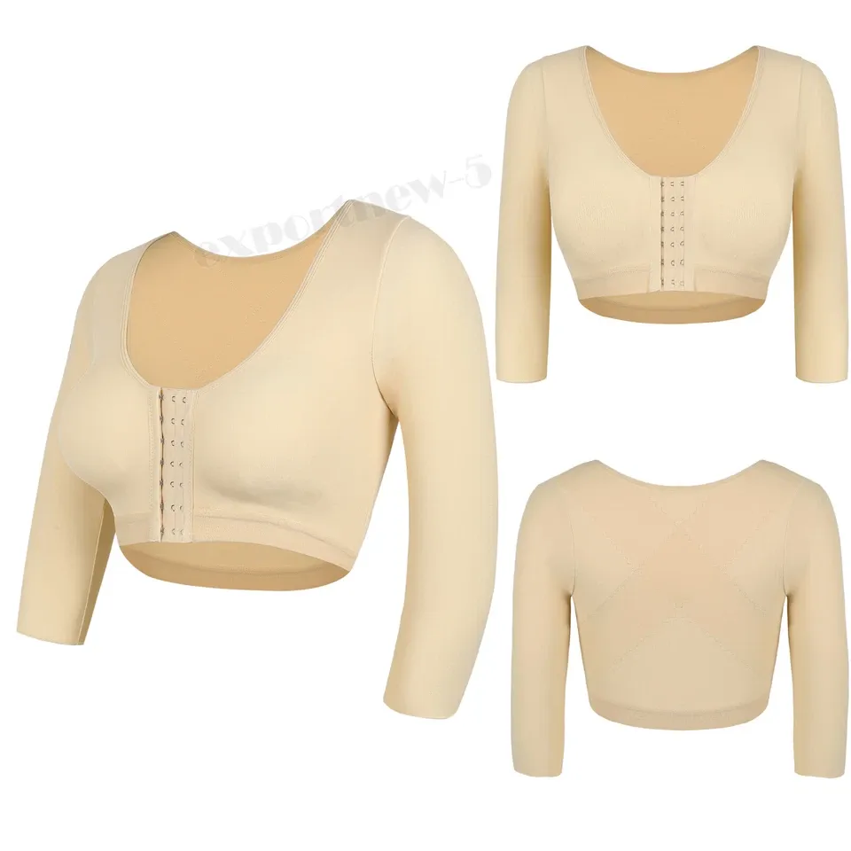 Vibecurve® Womens Post Surgery Arm Lipo Compression Arm Shaper Sleeves Full Coverage Bra