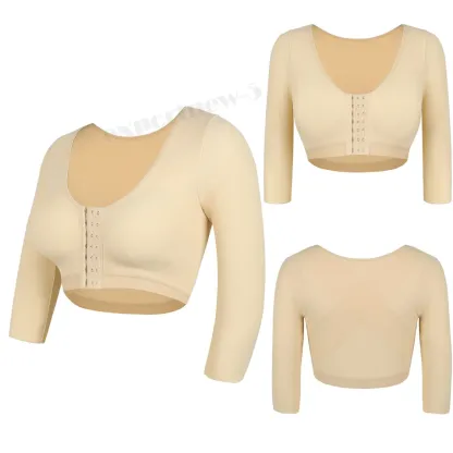 Vibecurve® Womens Post Surgery Arm Lipo Compression Arm Shaper Sleeves Full Coverage Bra