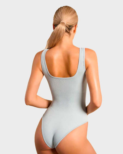 Vibecurve® Wide Strap Backless Thong Bodysuit