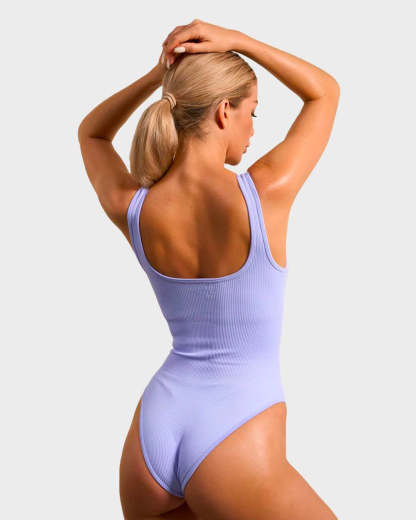 Vibecurve® Wide Strap Backless Thong Bodysuit
