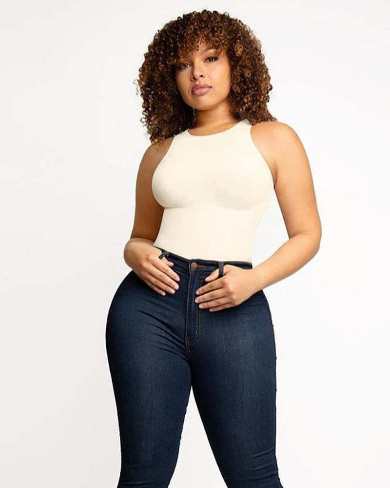 Vibecurve® Crew Neck Sleeveless Sculpting Bodysuit Shapewear