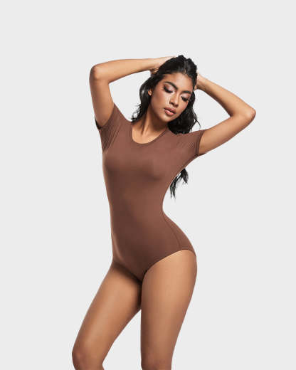 Vibecurve® Comfy Sculpt Round Neck T-Shirt Bodysuit