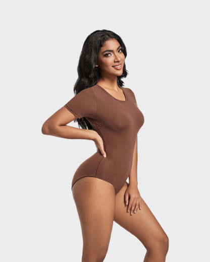 Vibecurve® Comfy Sculpt Round Neck T-Shirt Bodysuit