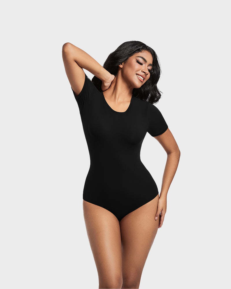 Vibecurve® Comfy Sculpt Round Neck T-Shirt Bodysuit
