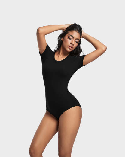 Vibecurve® Comfy Sculpt Round Neck T-Shirt Bodysuit
