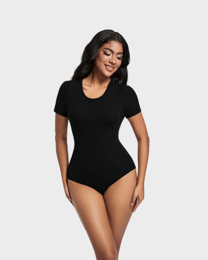Vibecurve® Comfy Sculpt Round Neck T-Shirt Bodysuit
