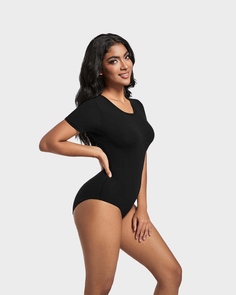 Vibecurve® Comfy Sculpt Round Neck T-Shirt Bodysuit