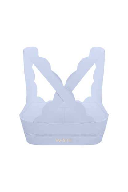Cross Back Sports Bra | Heavenly Blue | WISKII Active