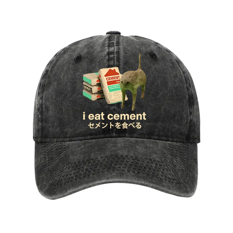 Tokyocanvas I Eat Cement Washed Cap