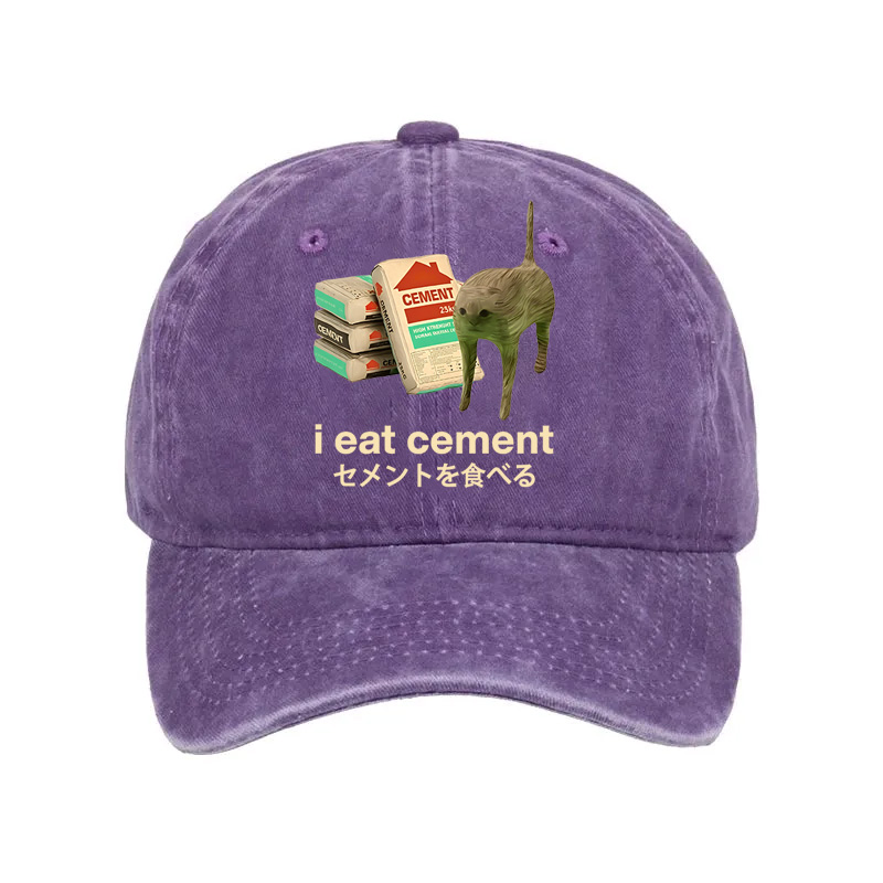 Tokyocanvas I Eat Cement Washed Cap