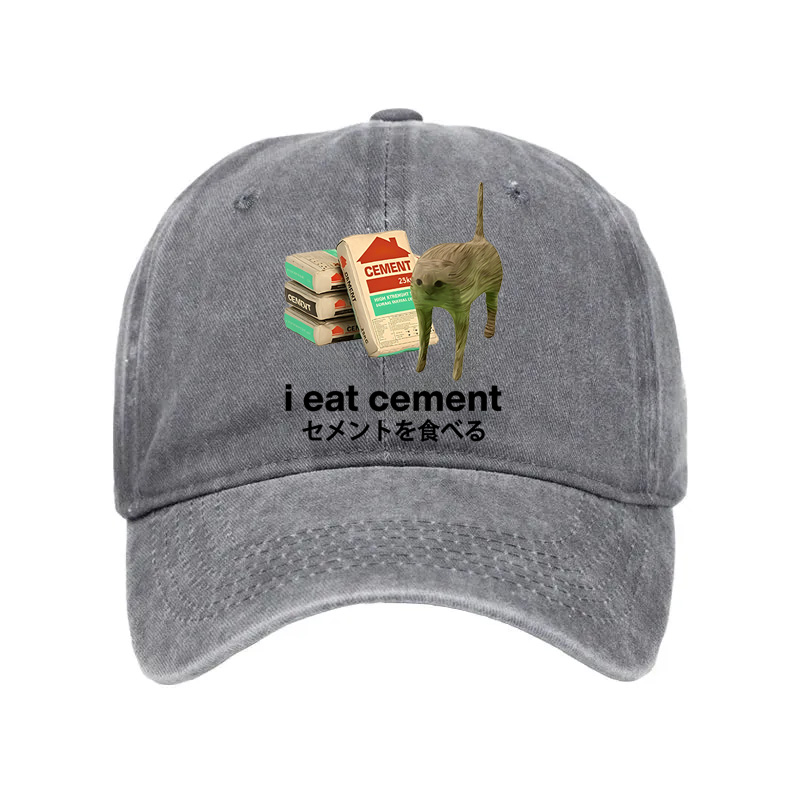 Tokyocanvas I Eat Cement Washed Cap