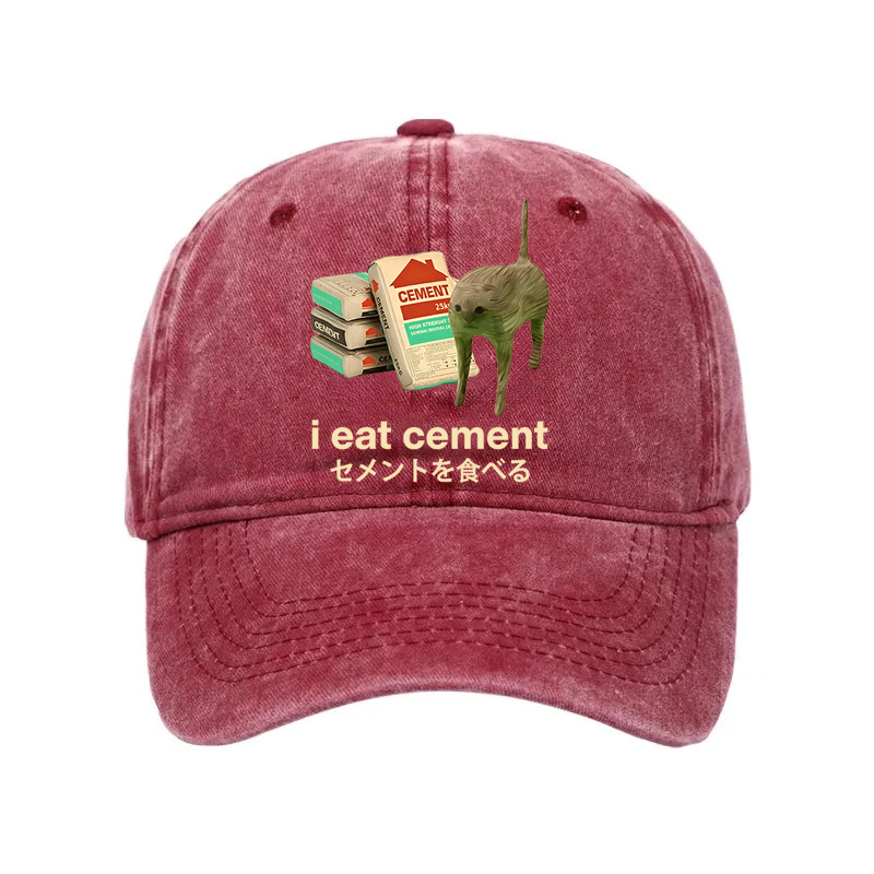 Tokyocanvas I Eat Cement Washed Cap