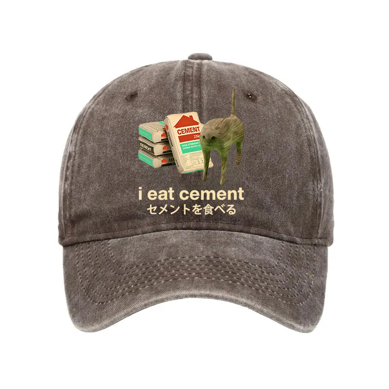 Tokyocanvas I Eat Cement Washed Cap