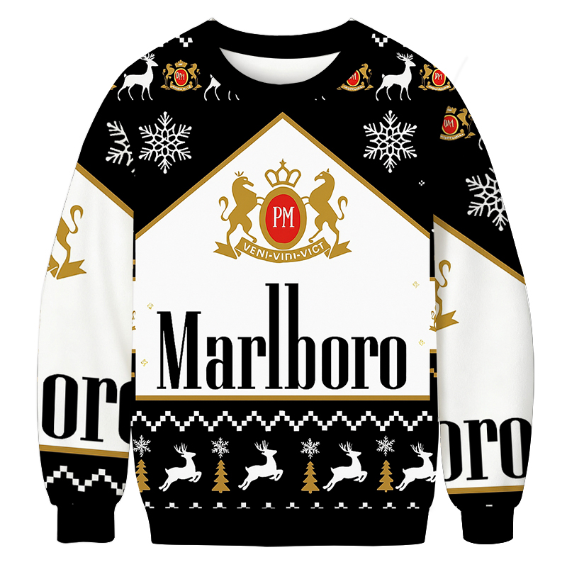 Tokyocanvas Marlboro Vintage Christmas Ugly Sweatshirt