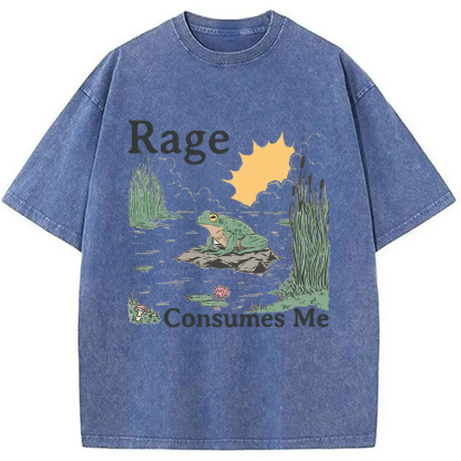 Tokyocanvas Rage Consumes Me Frog Pond Washed T-Shirt