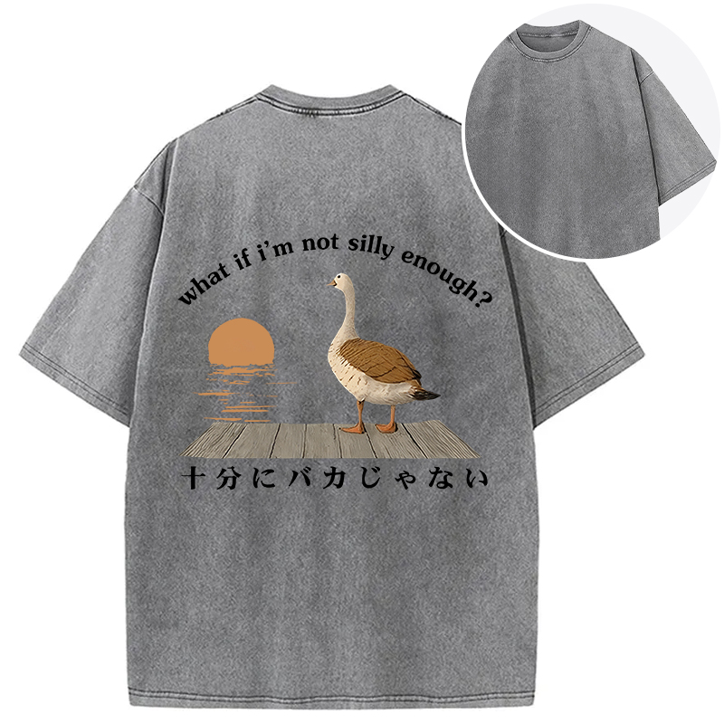 Tokyocanvas What If I'm Not Silly Enough Back Washed T-Shirt