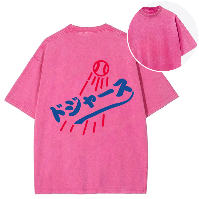 Tokyocanvas Japanese Baseball Back Washed T-Shirt