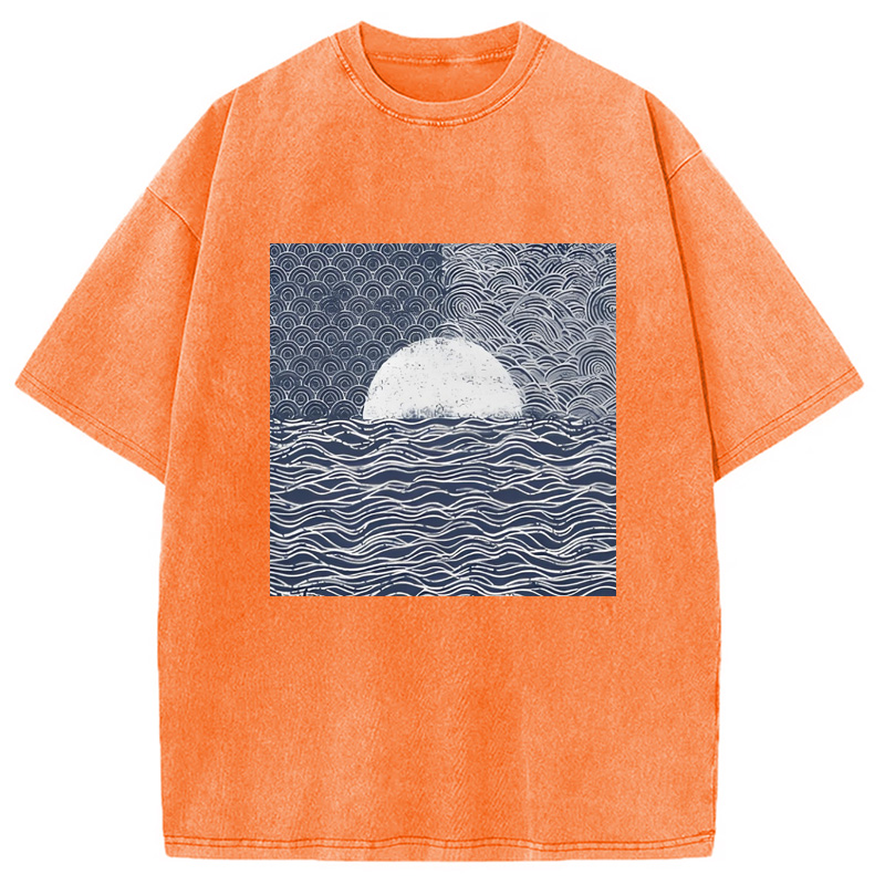 Tokyocanvas Japanese-inspired Minimalist Design Washed T-Shirt