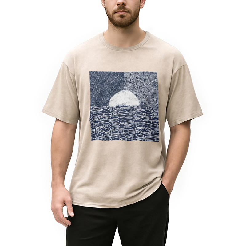 Tokyocanvas Japanese-inspired Minimalist Design Washed T-Shirt