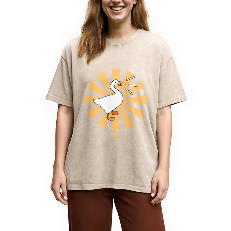 Tokyocanvas Honk Goose Japanese Washed T-Shirt