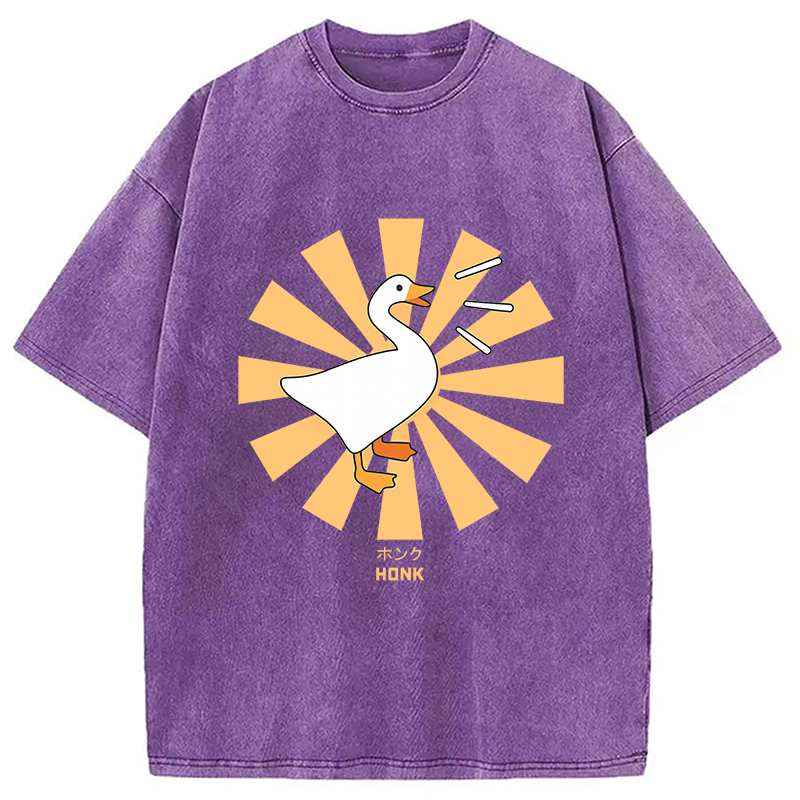 Tokyocanvas Honk Goose Japanese Washed T-Shirt