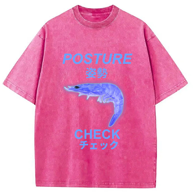 Tokyocanvas Posture Check Washed T-Shirt