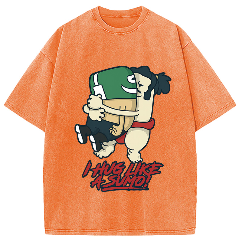 Tokyocanvas I Hug Like a Sumo Washed T-Shirt