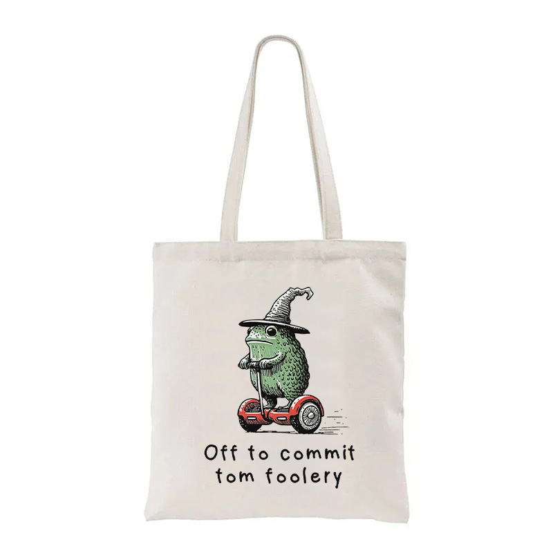 Tokyocanvas Frog Riding A Balance Scooter Tote Bag