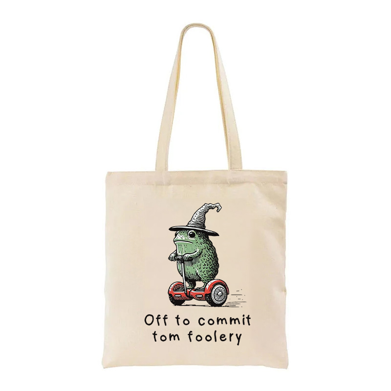 Tokyocanvas Frog Riding A Balance Scooter Tote Bag