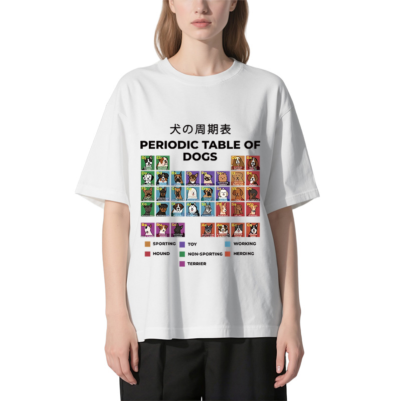 Tokyocanvas Periodic Table Of Dogs Classic T-Shirt