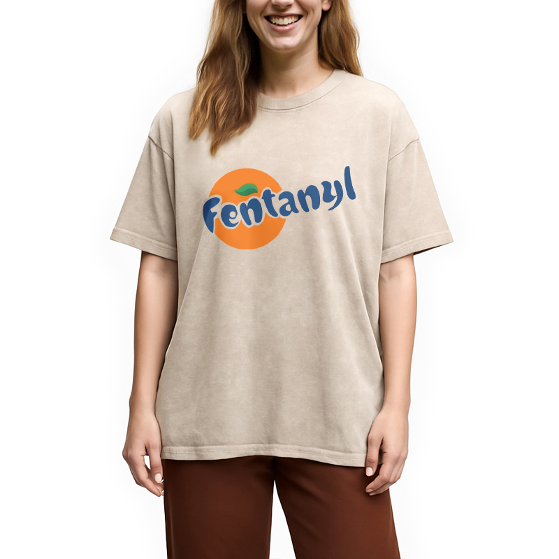 Tokyocanvas Fentanyl Meme Washed T-Shirt