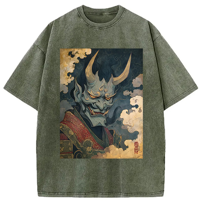 Tokyocanvas The Fearsome Japanese Oni Washed T-Shirt
