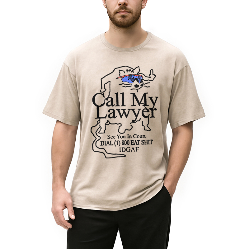 Tokyocanvas Call My Lawyer Washed T-Shirt