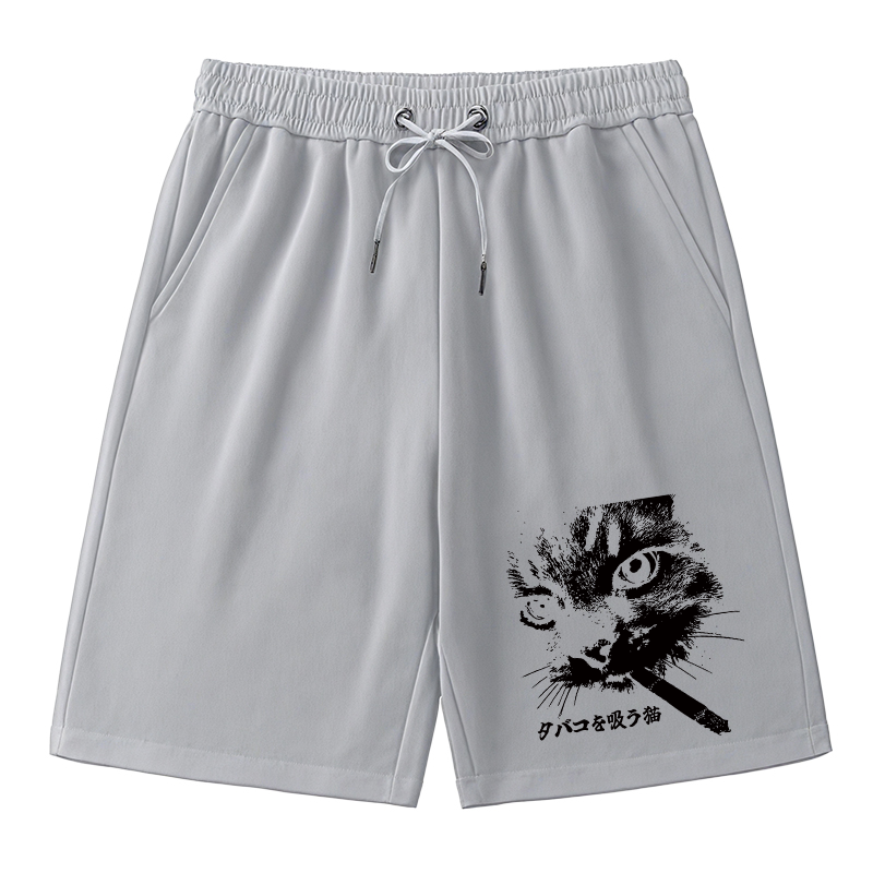 Tokyocanvas Retro Cat Smoking Classic Short