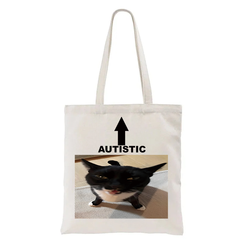 Tokyocanvas Autistic Cat Tote Bag