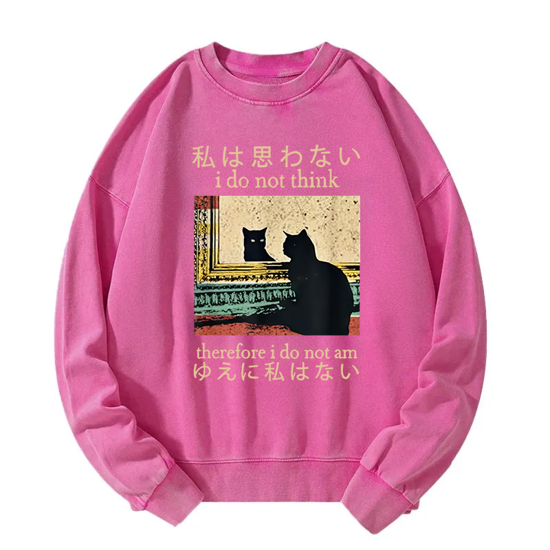 Tokyocanvas I Do Not Think Therefore I Do Not Am Washed Sweatshirt