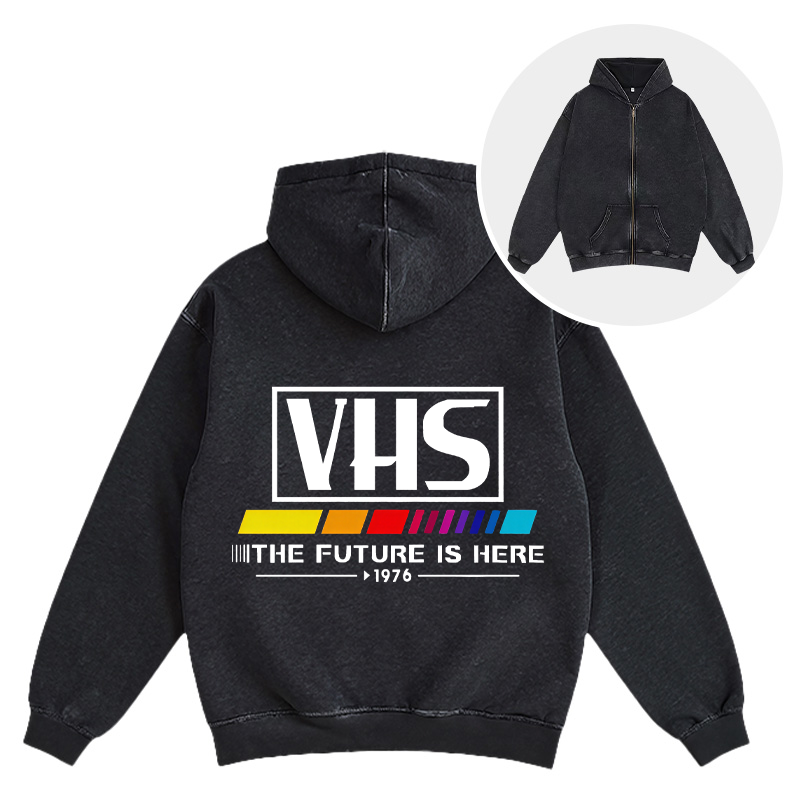 Tokyocanvas VHS 1976 Vintage Washed Zip Hoodie