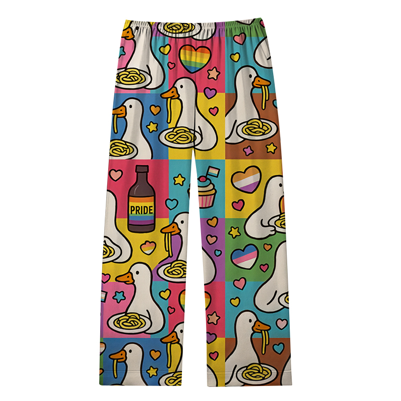 Tokyocanvas Pride japanese Goose Eat Spaghetti Aloha Pajama Set
